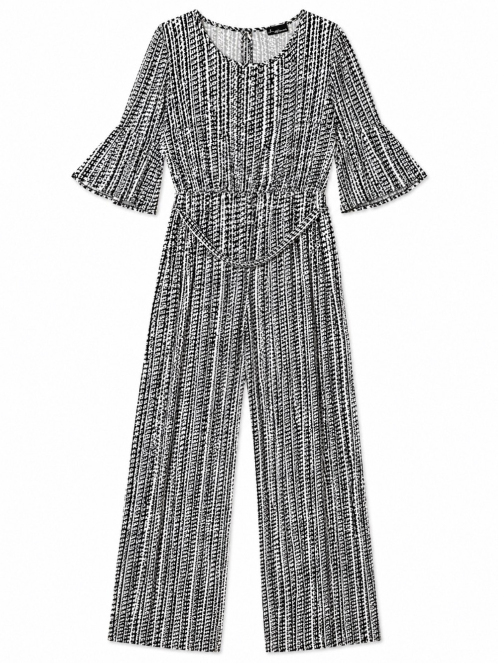 Women's Black & White Patterned jumpsuit